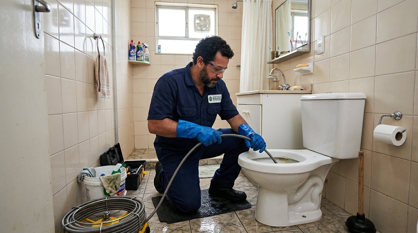 Desentupimento de Vaso com Equipamento em Vitória‑ES