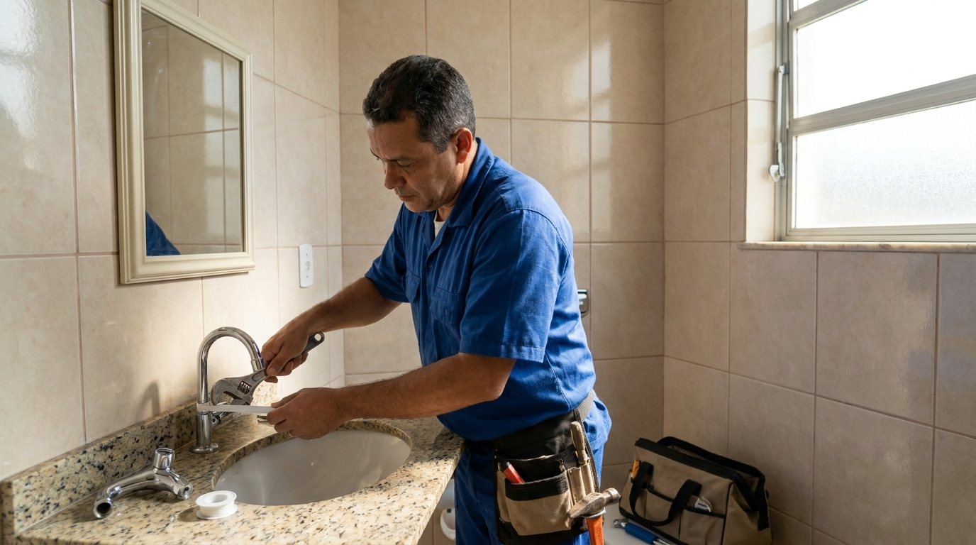 Instalação Hidráulica no Banheiro em Vitória‑ES