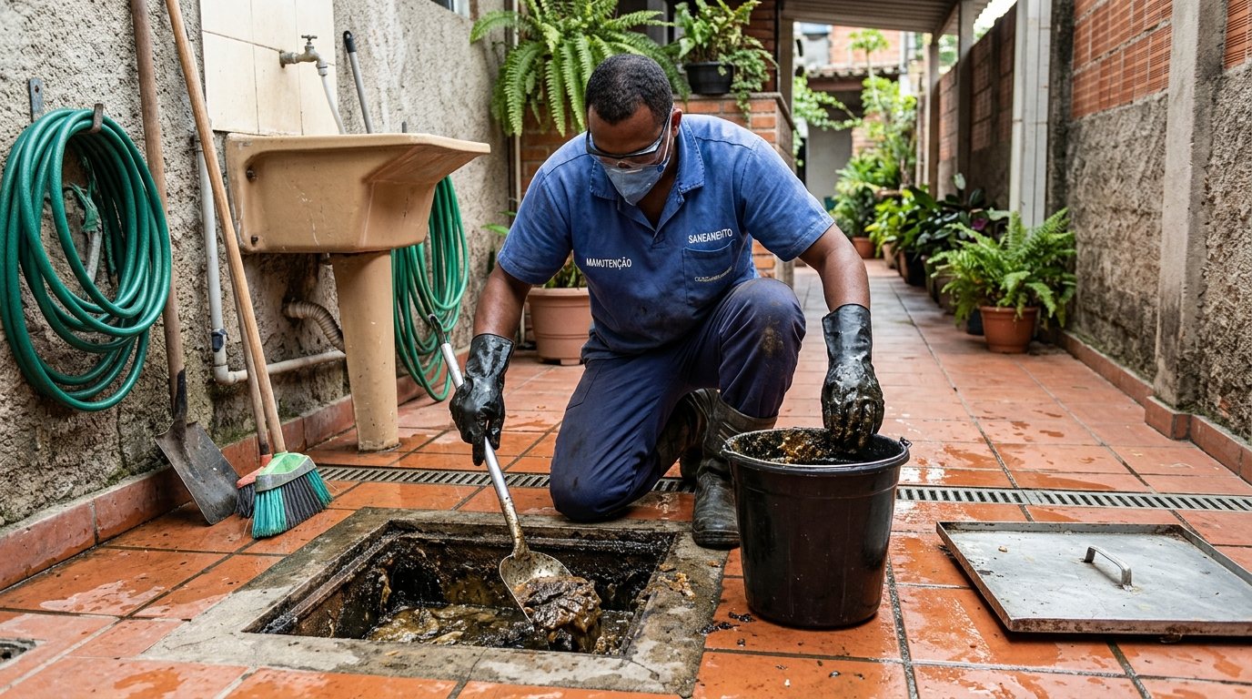 Limpeza de Caixa de Gordura Comercial em Vitória‑ES